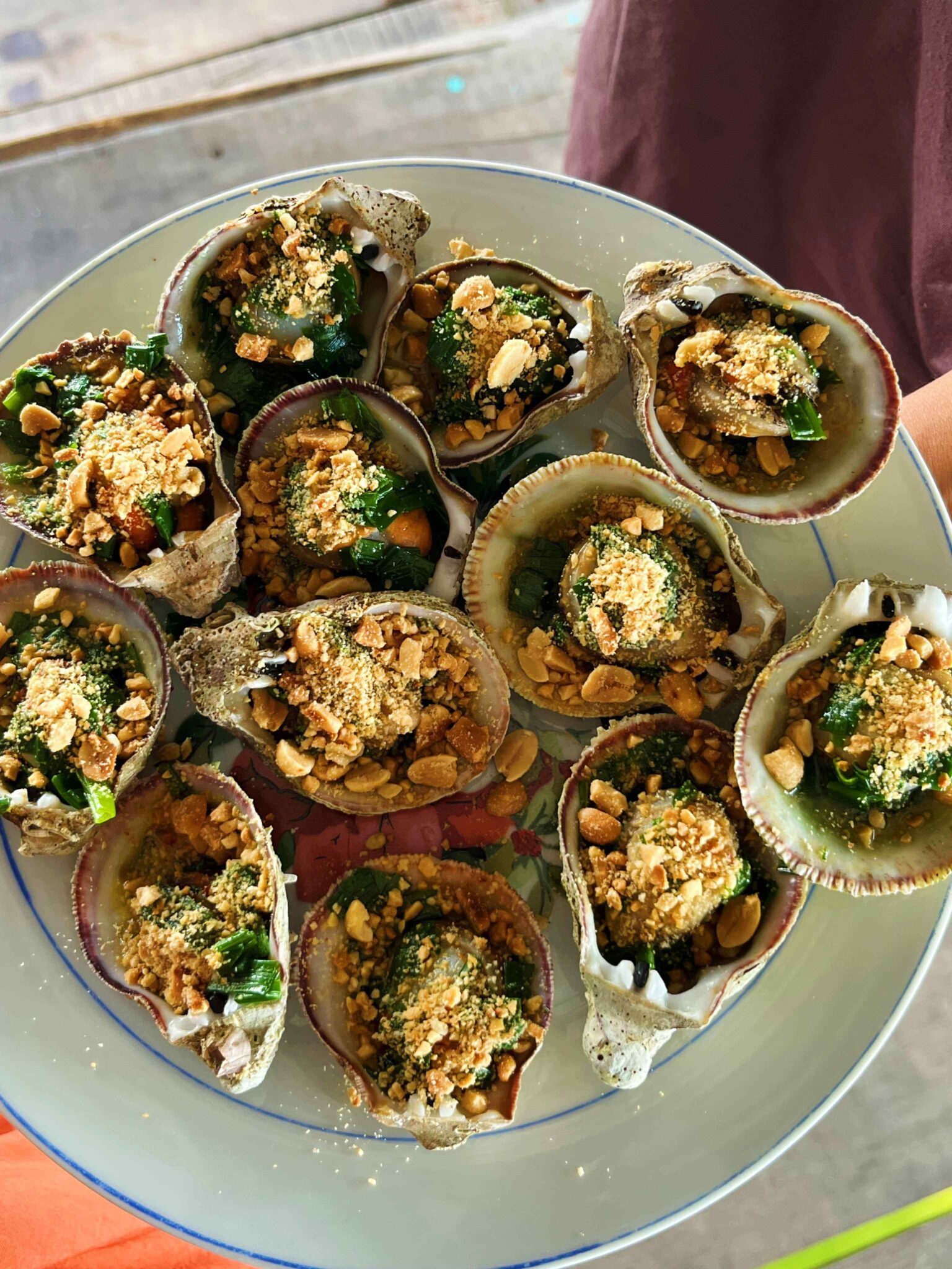 a plate of scallops