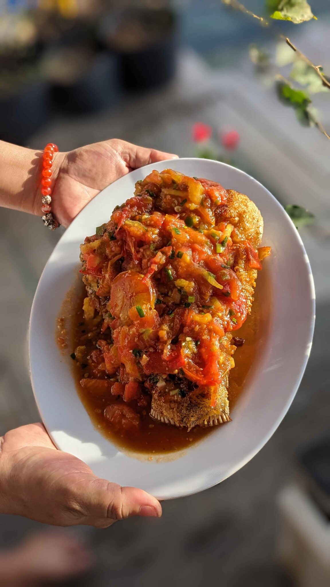 Fish in tomato sauce