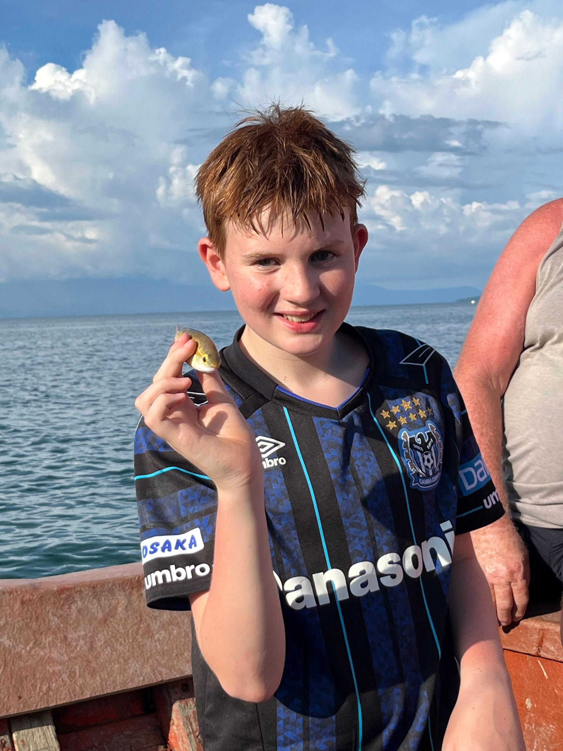 Child who caught a fish