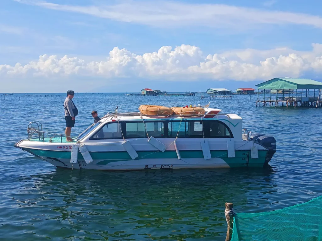 Boat in the waters of Phu Quoc, near Starfish Beach