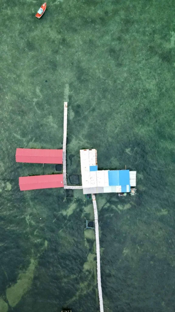 A floating house in rach vem, near starfish beach